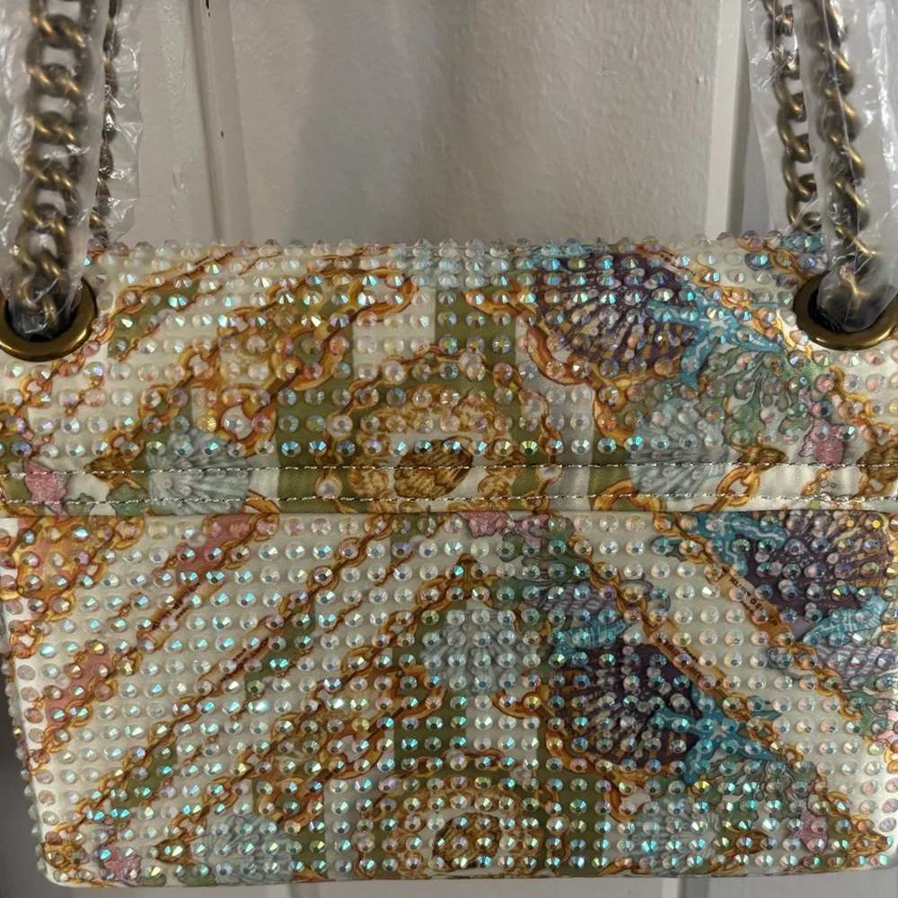 Kurt Geiger NWT The Brixton Seascape Iridescent Studded Bag W/Dustbag. - Picture 6 of 16
